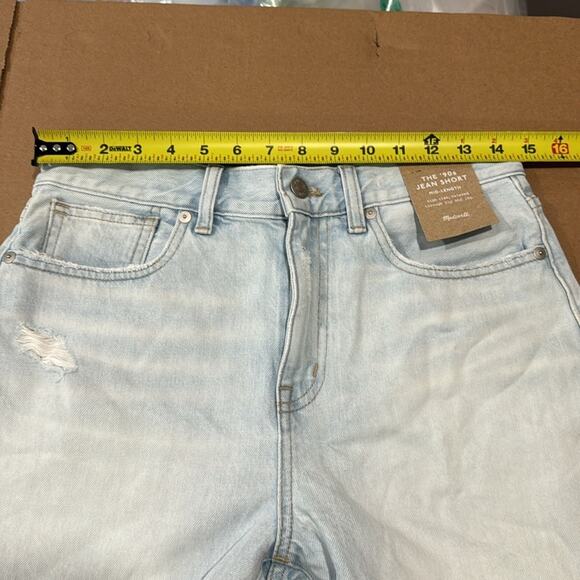 NWT Madewell The '90s Mid-Length Jean Short in Pearlman Wash W26 Denim NQ236 - Picture 9 of 12